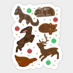 Ginger Bread Animal Cookies Sticker